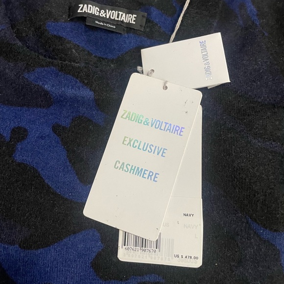 Zadig and Voltaire Mens Exclusice Cashmere Sweater Sz L - Picture 2 of 7